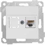 Розетка компьютерная RJ45 белая встраиваемывая CAT5E ИП20 220V rita Mutlusan