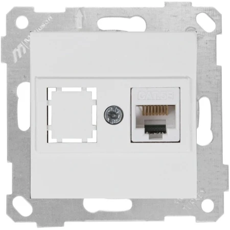 Розетка компьютерная RJ45 белая встраиваемывая CAT5E ИП20 220V rita Mutlusan