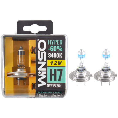 LAMPA H7 12V HYPER+60% 55WPX26d WINSO