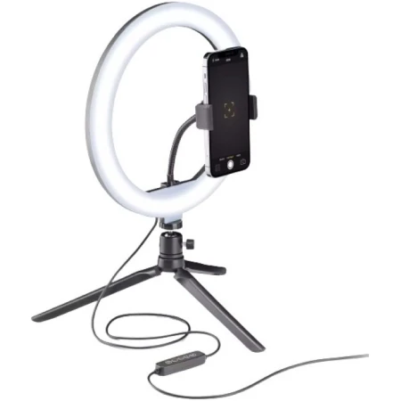 Lampă inelară 3000-6500K neagră 26cm Gauss