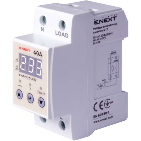 RELEU CONTROL TENSIUNE MONOFAZAT 40A REGLABIL