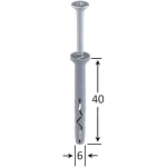 DIBLU CU SURUB 6x40mm SM (200buc) LIDER