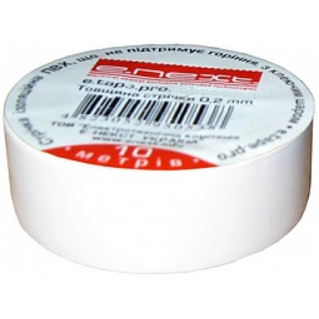 Bandă izolantă alb 20m PVC Pro Enext