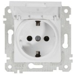 Priză cu capac cu împământare albă incorporabilă 16A IP20 220V rita Mutlusan
