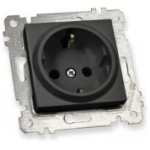 Priză cu împământare neagră incorporabilă 16A IP20 220V rita Mutlusan Priză cu împământare neagră incorporabilă 16A IP20 220V rita Mutlusan