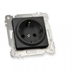 Priză cu împământare neagră incorporabilă 16A IP20 220V rita Mutlusan Priză cu împământare neagră incorporabilă 16A IP20 220V rita Mutlusan