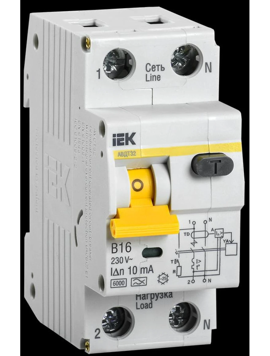 INTRERUPATOR AUTOMAT DIF. AVDT 32 2P 16A 10MA CURBA B IEK INTRERUPATOR AUTOMAT DIF. AVDT 32 2P 16A 10MA CURBA B IEK