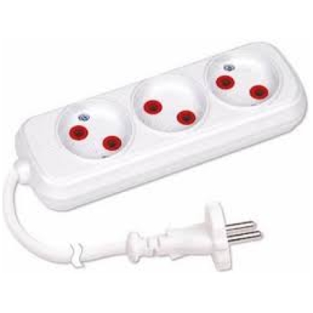 PRELUNGITOR CU 3 PRIZE ALB 10M 10A