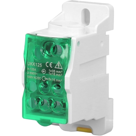 BLOC DE DISTRIBUTIE SINA DIN 125A VERDE WKDO