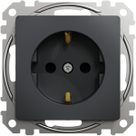 Priză cu împământare antracit incorporabilă 16A IP20 220V sedna New Schneider