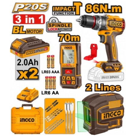 SET DIN 3 SCULE PE ACUMULATOR INGCO