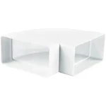 Conector de aeroduct alb plastic 55 x 110 mm Ventika