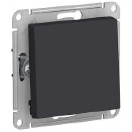 Выключатель одноклавишный встраиваемый черный 10A ИП20 220V rita Mutlusan