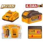 SET INCARCATOR 2.0A+ACUMULATOR 20V/1*4Ah INGCO