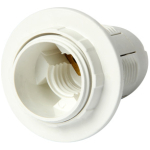 Dulie din plastic cu piuliță E14 albă Enext