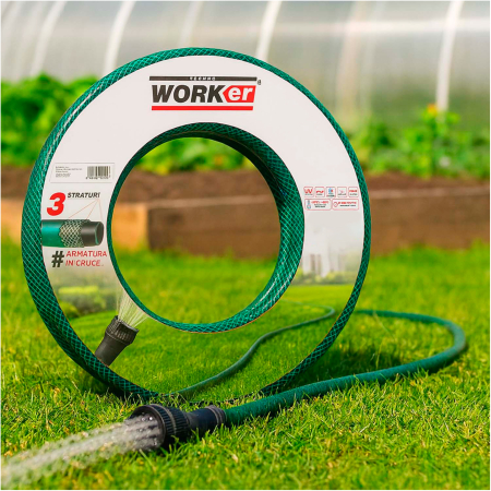 FURTUN DE GRADINA PVC 1/2X100M TECHNOWORKER