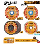 SET DISC ABRAZIV PENTRU TAIERE SI SLEF 76MM 30B