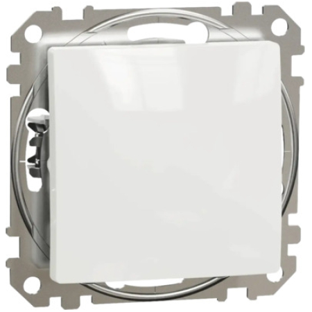 Выключатель одноклавишный встраиваемый белый 10A ИП20 220V sedna New Schneider