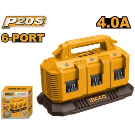 INCARCATOR RAPID CU 6 PORTURI 20V/4AH INGCO