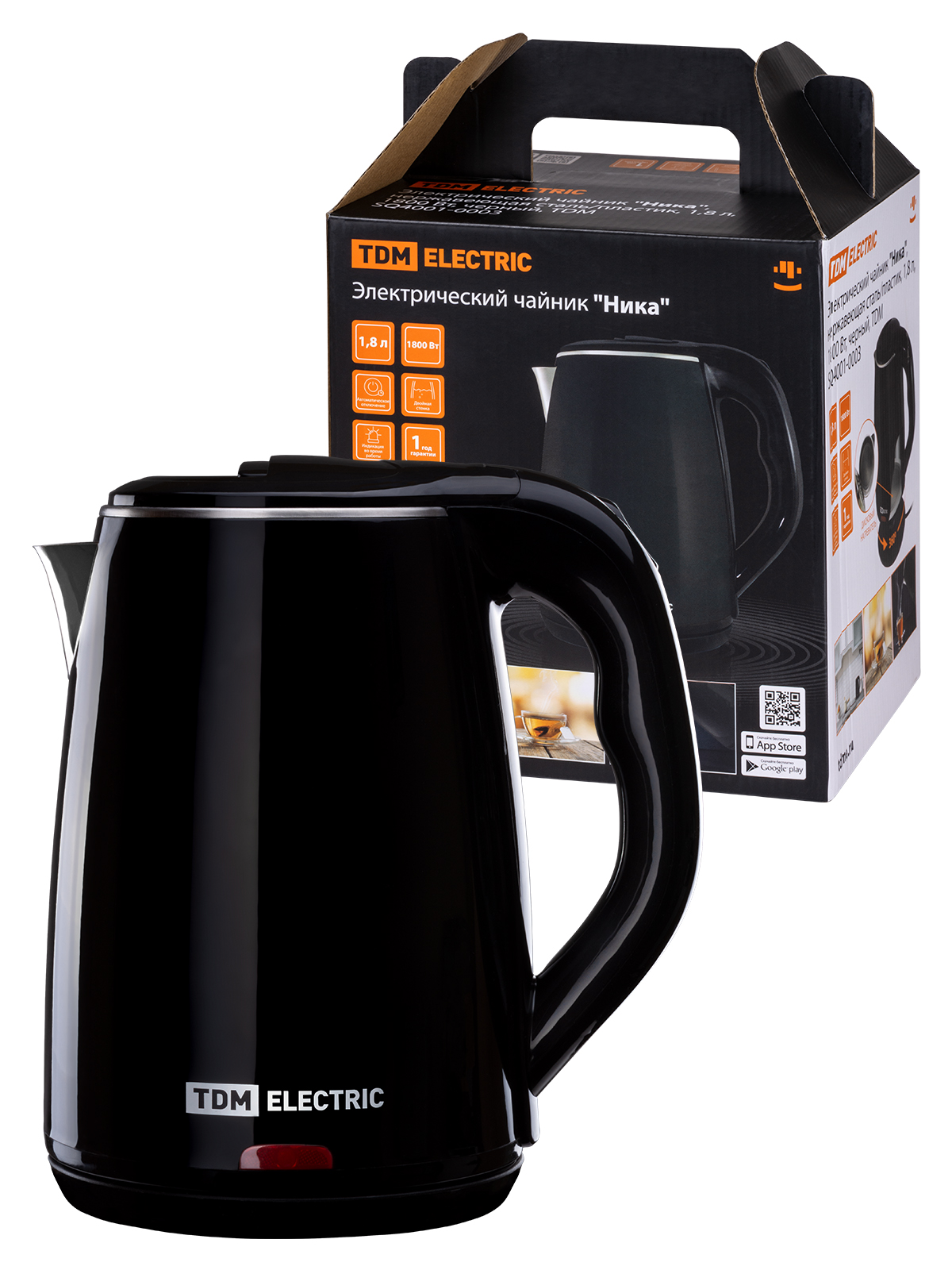 FIERBATOR ELECTRIC 1.8L 1800W NEGRU NIKA FIERBATOR ELECTRIC 1.8L 1800W NEGRU NIKA