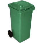COS PENTRU DESEURI 120L PE ROTI VERDE