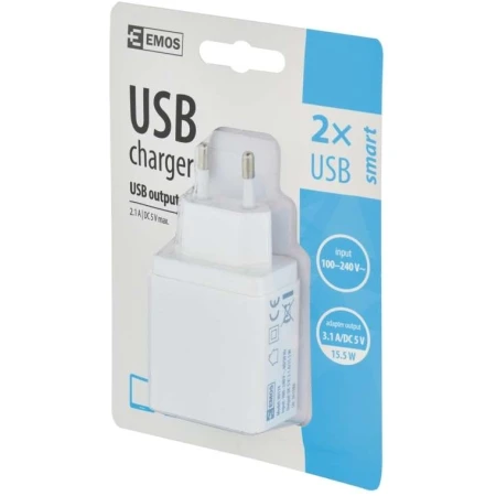 ADAPTOR USB UNIIVERSAL 3.1A 15W EMOS