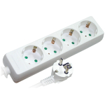 Prelungitor cu 4 prize cu împământare cu protecție alb 5m 16A 3х1.0 mm² 220V Enext