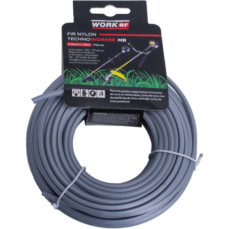 FIR NYLON PATRAT 3.5 MM x 15 M TECHNOWORKER