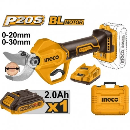 FOARFECE DE GRADINA CU ACUMULATOR 20V 20-30MM 1*2AH INGCO FOARFECE DE GRADINA CU ACUMULATOR 20V 20-30MM 1*2AH INGCO