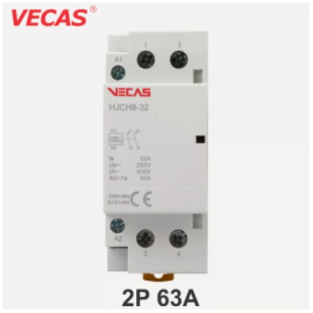 Contactor modular 220V-240V 63A 2P 63A 2P Vecas