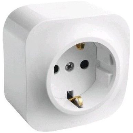 Розетка с заземлением белая накладная 16A ИП44 220V forix Legrand