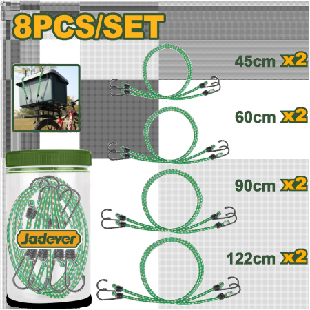 SET DE FRANGHII PENTRU BAGAJE 8BUC 122CM JADEVER