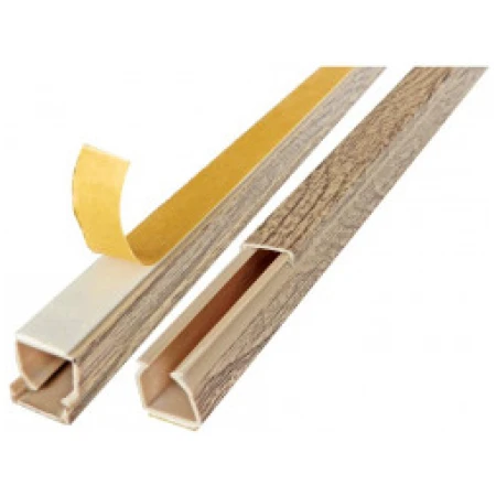 Canal cablu cu capac alb 2000 x 12 x 12 mm PVC adeziv