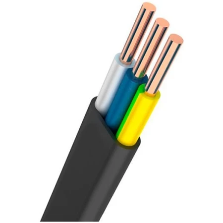Кабель и провод ВВГнг П 3x1.5mm черный медный