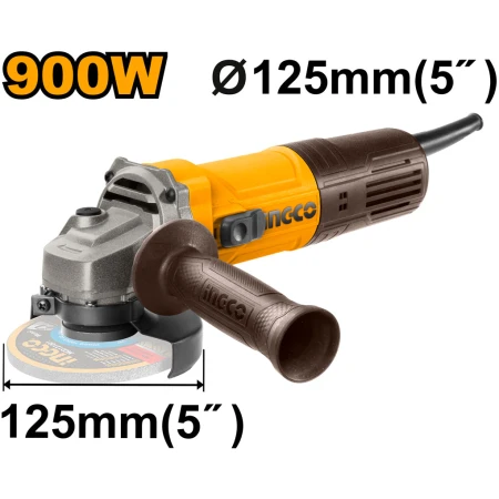 Угловые шлифмашины 900B 125mm 11000об/мин 230V INGCO