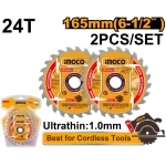 SET DISC PT LEMN 165MM 24T 2BUC INGCO