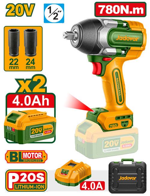 MASINA DE INSURUBAT CU IMPACT 780Nm 20V JADEVER MASINA DE INSURUBAT CU IMPACT 780Nm 20V JADEVER