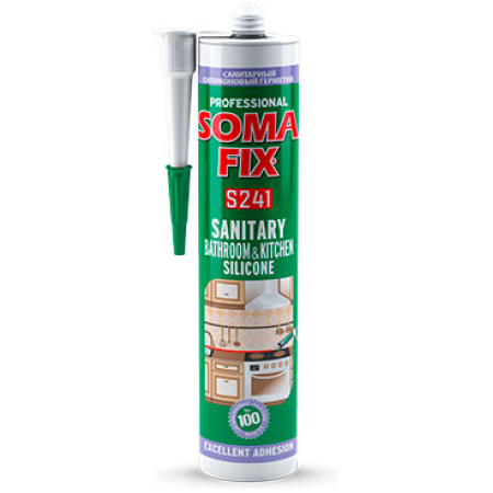 SILICON SANITAR ALB 280ml SOMAFIX