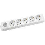 Prelungitor cu întrerupător cu 5 prize cu împământare alb-Gri 3m 16A 3х1.0 mm² 220V TDM