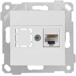 Priză de date RJ45 albă incorporabilă CAT5E IP20 220V rita Mutlusan