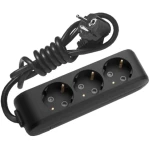 Удлинитель с 3 розетками с заземлением черный 3m 16A 2х1,5mm² 220V Viko