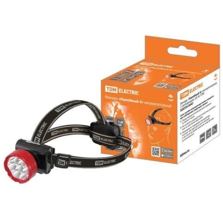 Lanternă pe cap led 1,5W 5500K neagră IP44 plastic TDM