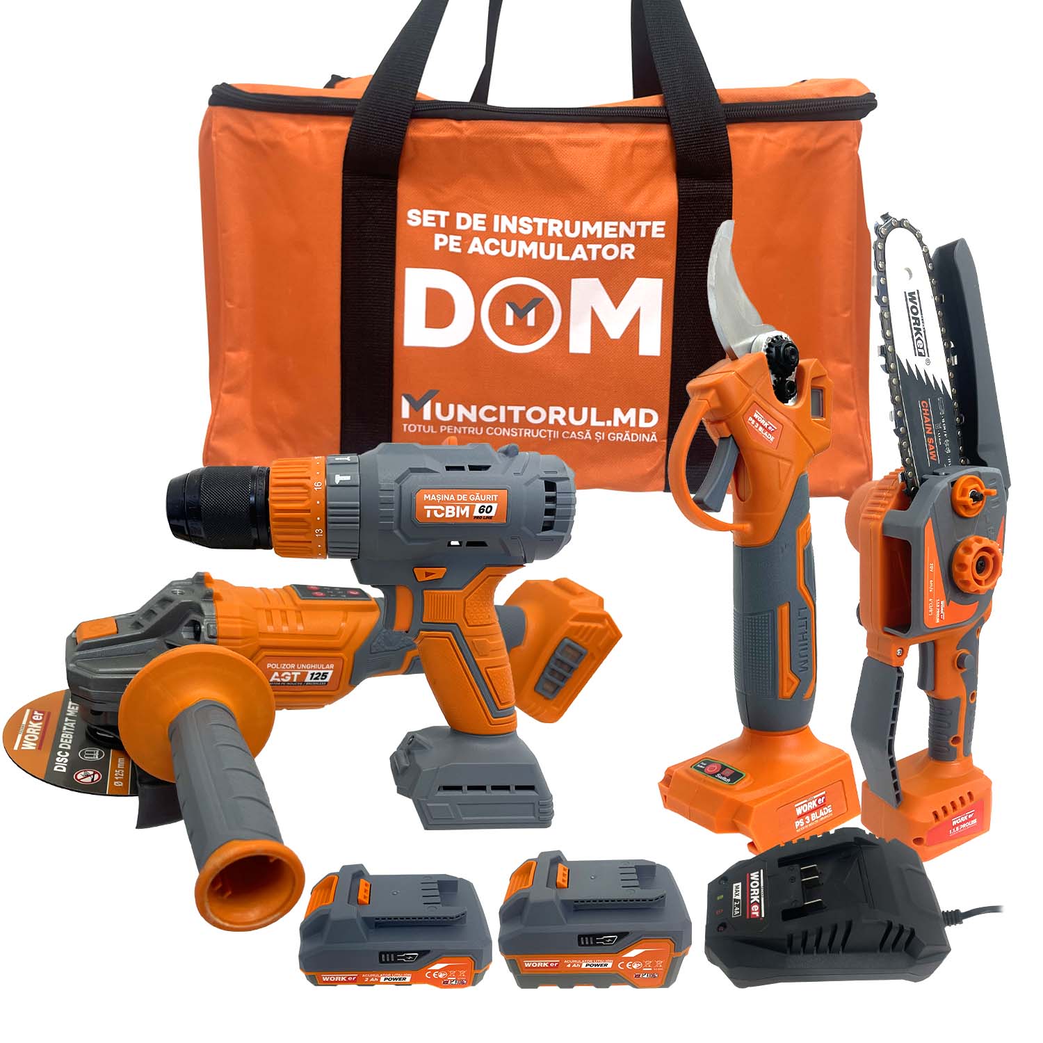 SET DE INSTRUMENTE PE ACUMULATOR 4BUC DOM SET DE INSTRUMENTE PE ACUMULATOR 4BUC DOM