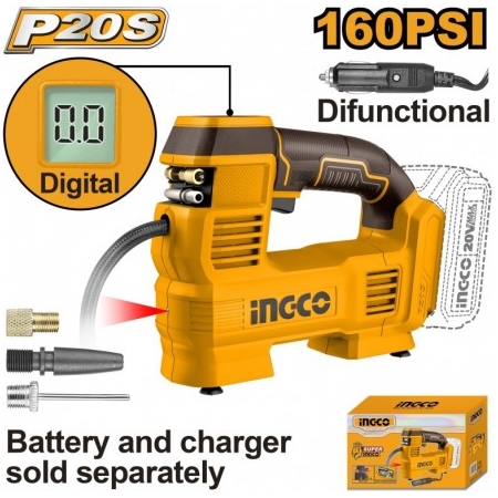 COMPRESOR AUTO PORTABIL 11BAR 35L/MIN INGCO
