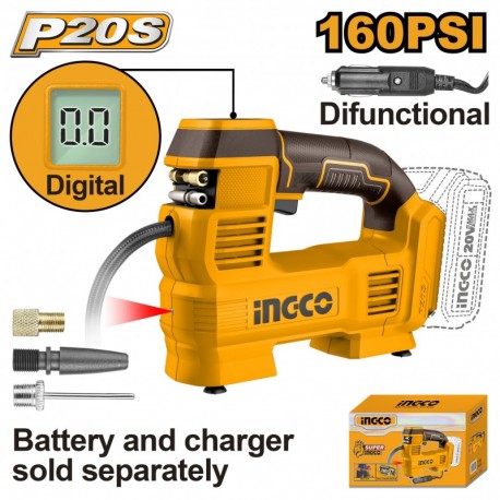 COMPRESOR AUTO PORTABIL 11BAR 35L/MIN INGCO COMPRESOR AUTO PORTABIL 11BAR 35L/MIN INGCO