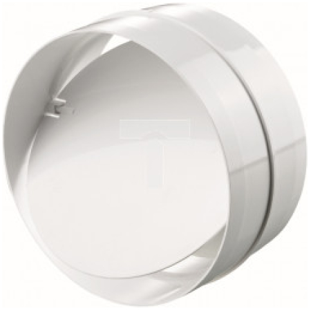 Соединитель воздуховодов белый пластик 62 x 125 mm Ventika