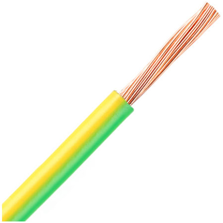 Кабель H07V-K 1x2.5mm жёлтый/Зелёный медный