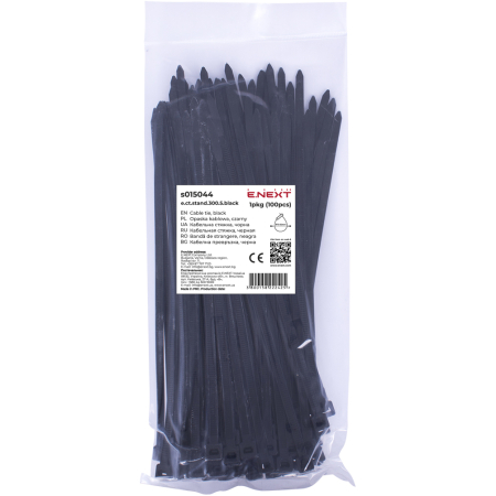 Bandă de strîngere negru 300X5MM Enext