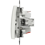 Întrerupător unitar incorporabil cruce alb 10A 220V sedna New Schneider