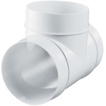 Conector de aeroduct alb plastic 137 x 139 x 100 mm Ventika